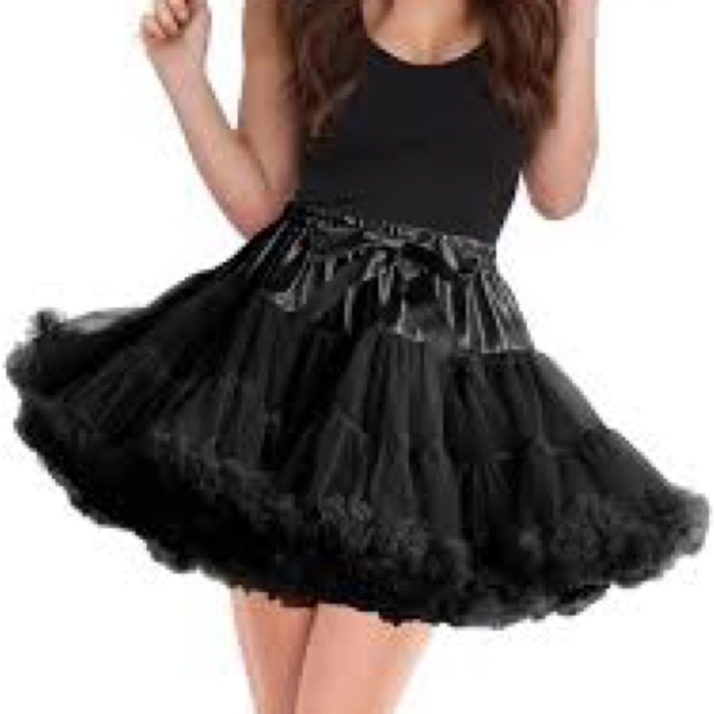 Elegant Black Tulle Skirt